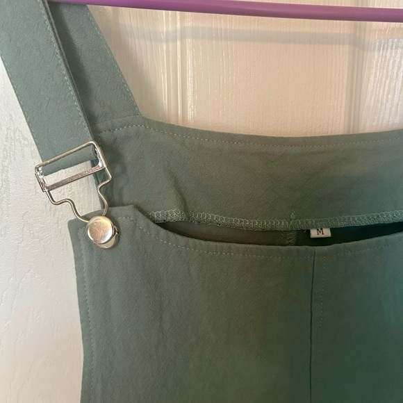 Women's Gray-Blue Casual Overalls - Picture 5 of 5